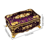 Pearl Enamel Jewelry Box, Red Enamel Jewelry Box, Gold-Plated Jewelry Box, Home Decor, Jewelry Storage, Luxury Gift, Australian Gift, Dressing Table Decor - White - Size L In Australia - Darrahopens