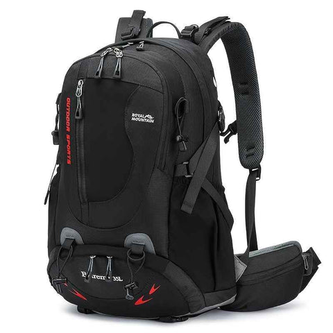 Black Royal Mountain backpack, Extreme 35L backpack, travel backpack, outdoor backpack, high-quality backpack, Australian bush backpack, camping gear, hiking backpack 35L