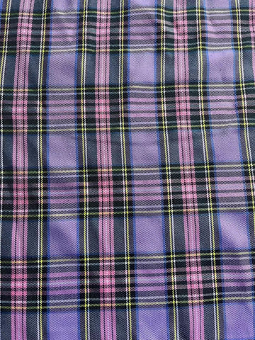 polyester woven fabric, plaid fabric, Christmas red green fabric, twill fabric, jacquard check fabric, fabric for bags, fabric for shoes, fabric for hats, fabric for pet decorations, festive fabric, holiday craft fabric, DIY fabric Australia - Purple - Si