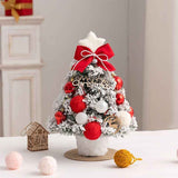 mini desktop Christmas tree, flocked pink Christmas tree, Christmas tree set, Christmas decorations, DIY Christmas tree, Christmas gift, office Christmas decor, festive tabletop tree - Christmas - Size 2 In Australia - Darrahopens