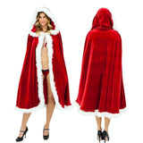 Christmas Cape Adult Cape Santa Claus Cloak Red Velvet Cape Unisex Cape Little - Red - Size 125CM