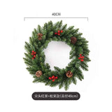 Christmas wreath, artificial wreath, red berries, pine cones, 30CM wreath, Christmas decoration, festive home decor, wreath for door, holiday centrepiece - Red - Size 40CM In Australia - Darrahopens
