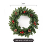 Christmas wreath, artificial wreath, red berries, pine cones, 30CM wreath, Christmas decoration, festive home decor, wreath for door, holiday centrepiece - Red - Size 40CM In Australia - Darrahopens