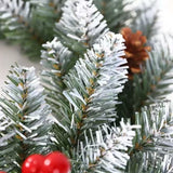 Christmas wreath, artificial wreath, red berries, pine cones, 30CM wreath, Christmas decoration, festive home decor, wreath for door, holiday centrepiece - Red - Size 40CM