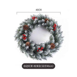 Christmas wreath, artificial wreath, red berries, pine cones, 30CM wreath, Christmas decoration, festive home decor, wreath for door, holiday centrepiece - White - Size 30CM In Australia - Darrahopens