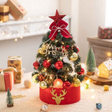 Mini Desktop Christmas Tree Flocked Pink Christmas Tree Christmas Tree Set - Golden Coffee - Size 45cm In Australia - Darrahopens