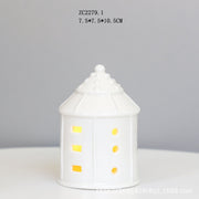 ceramic christmas tree, lit up house ornaments, nordic christmas decor, christmas table centerpiece, festive holiday ornaments, australia christmas decorations - White - Size 1 In Australia - Darrahopens