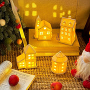 ceramic christmas tree, lit up house ornaments, nordic christmas decor, christmas table centerpiece, festive holiday ornaments, australia christmas decorations - White - Size 4 In Australia - Darrahopens