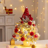 mini desktop Christmas tree, flocked pink Christmas tree, Christmas tree set, Christmas decorations, DIY Christmas tree, Christmas gift, office Christmas decor, festive tabletop tree - Christmas - Size 1 In Australia - Darrahopens