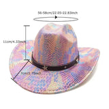 iridescent cowboy hat, party hat, autumn winter hat, unisex wide brim hat, Halloween costume hat, western themed hat, iridescent accessories, mens womens costume hat - 3 - Size M In Australia - Darrahopens