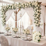 White Artificial Roses Wedding Decorations Bridal Bouquet Wedding Centerpieces In Australia - Darrahopens