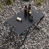 folding camping table, camping furniture, outdoor table, portable table, camping gear, Australian outdoors, picnic table, beach table, compact table, sturdy table-green