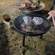 Outdoor Fire Pit Charcoal Fire Pit Camping Fire Pit Backyard Fire Pit Grilling - Black - Size set