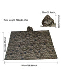Camouflage 迷彩 Camouflage rain poncho, waterproof poncho Australia, outdoor rain gear, camping poncho, hiking poncho, bushwalking poncho, hunting poncho, emergency poncho