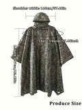 Camouflage 迷彩 Camouflage rain poncho, waterproof poncho Australia, outdoor rain gear, camping poncho, hiking poncho, bushwalking poncho, hunting poncho, emergency poncho