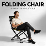Black folding camping chair, outdoor chair, portable chair, sturdy camping chair, comfortable camping chair, camping furniture Australia