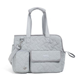 Gray White cat carrier bag, cat transportation, quilted cat carrier, cat travel, pet care, cat supplies, Australian pet carrier, cat travel bag