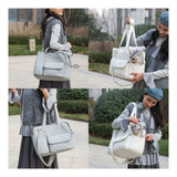 White cat carrier bag, cat transportation, quilted cat carrier, cat travel, pet care, cat supplies, Australian pet carrier, cat travel bag