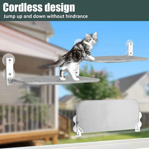 window-mounted cat hammock, cat window perch, cat hammock with suction cups, cat furniture Australia, foldable cat lounger, cat window bed, cat sunbathing hammock, cat window shelfx
