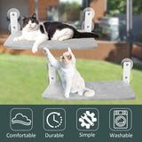 window-mounted cat hammock, cat window perch, cat hammock with suction cups, cat furniture Australia, foldable cat lounger, cat window bed, cat sunbathing hammock, cat window shelfx