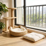 round woven cat bed, cat bed Australia, woven cat bed, cat furniture, cat resting place, cat comfort bed, pet bed Australia, small pet bed, cat sleeping bed, natural cat bed