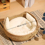round woven cat bed, cat bed Australia, woven cat bed, cat furniture, cat resting place, cat comfort bed, pet bed Australia, small pet bed, cat sleeping bed, natural cat bed