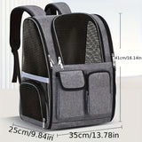 Dog Carrier Backpack Pet Transport Bag Travel Accessory For Dogs Dog Supplies - Blue - Size routine