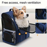 Dog Carrier Backpack Pet Transport Bag Travel Accessory For Dogs Dog Supplies - Gray - Size routine