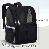 Dog Carrier Backpack Pet Transport Bag Travel Accessory For Dogs Dog Supplies - Gray - Size routine