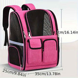 Dog Carrier Backpack Pet Transport Bag Travel Accessory For Dogs Dog Supplies - Red - Size routine