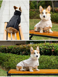 Waterproof Dog Poncho Reflective Dog Cape Dog Rainwear Pet Waterproof Clothing - Black - Size 4XL-15-19kg