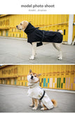Waterproof Dog Poncho Reflective Dog Cape Dog Rainwear Pet Waterproof Clothing - Black - Size 5XL-19-23kg