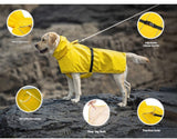 Waterproof Dog Poncho Reflective Dog Cape Dog Rainwear Pet Waterproof Clothing - Yellow - Size 2XL-8-12kg