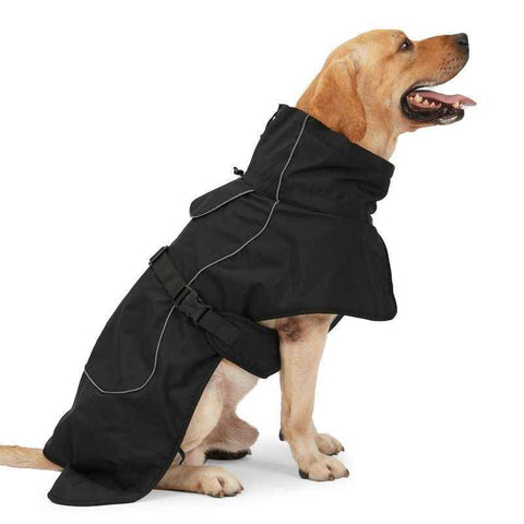 Dog Coat Warm-Lined Waterproof Medium-Large Dog Reflective Dog Coat Winter Dog - Black - Size XL-26-33kg In Australia - Darrahopens
