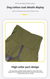 Dog Coat Warm-Lined Waterproof Medium-Large Dog Reflective Dog Coat Winter Dog - Dark Green - Size S-11-15kg