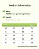 Dog Raincoat Shiba Inu Raincoat Corgi Raincoat Frog-Themed Dog Clothing - Green - Size L-15-17kg In Australia - Darrahopens
