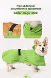 Dog Raincoat Shiba Inu Raincoat Corgi Raincoat Frog-Themed Dog Clothing - Green - Size M-12-15kg