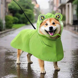 Dog Raincoat Shiba Inu Raincoat Corgi Raincoat Frog-Themed Dog Clothing - Green - Size XS-4-7.5kg In Australia - Darrahopens
