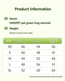 Dog Raincoat Shiba Inu Raincoat Corgi Raincoat Frog-Themed Dog Clothing - Green - Size XS-4-7.5kg