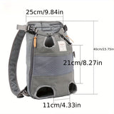Gray Black outdoor pet backpack, dog backpack, pet carrier, outdoor dog gear, pet travel, dog transportation, Australia pet carrier, small dog backpack, medium dog carrier, breathable pet backpack