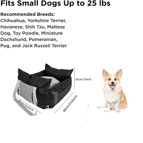 White car dog bed, dog carrier for car, pet travel accessories, dog transport in car, dog car seat, dog travel bed, Australian pet travel, secure dog carrier