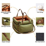Green Blue Black car dog seat, dog travel, pet car accessories, dog safety in car, Australian pet products, dog car seat, portable dog bed, road trip with dog