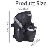 Bicycle Tail Bag with Quick Access Kettle Pocket & Reflective Safety Light