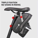 Bicycle Tail Bag with Quick Access Kettle Pocket & Reflective Safety Light