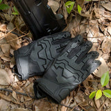 Men'S Full-Finger Gloves Tactical Gloves Touchscreen Gloves MTB Gloves Hiking - Black - Size M