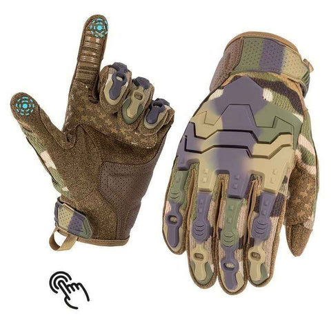 Men'S Full-Finger Gloves Tactical Gloves Touchscreen Gloves MTB Gloves Hiking - Camouflage - Size M In Australia - Darrahopens