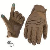 Men'S Full-Finger Gloves Tactical Gloves Touchscreen Gloves MTB Gloves Hiking - Green - Size XL