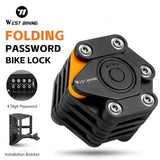 West Biking, folding bike lock, bike security, combination lock, cycling accessories, Australian cyclists, portable lock, bike lock Australia
