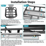 Black bike rear rack, universal bike rack, bicycle cargo rack, bike storage, cycling accessories, Australia bike rack, rear rack for bike, durable bike rack