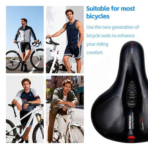 bicycle saddle, comfortable bicycle saddle, high-quality bike parts, granular surface saddle, hollow-out design saddle, high elasticity support saddle